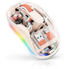 M333 Tri-Mode Transparent RGB Wireless Rechargeable Mouse