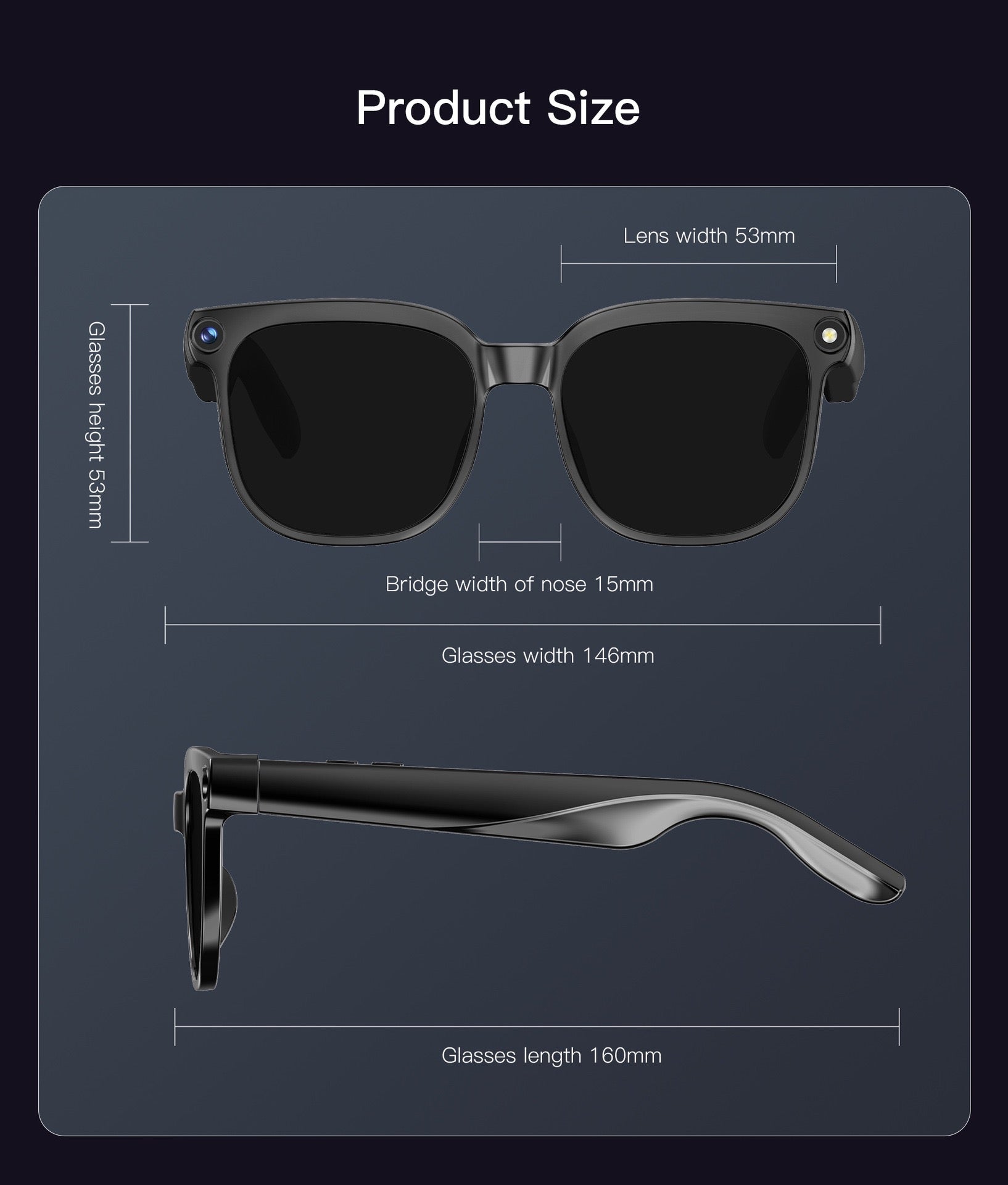 Smart Glasses 800MP