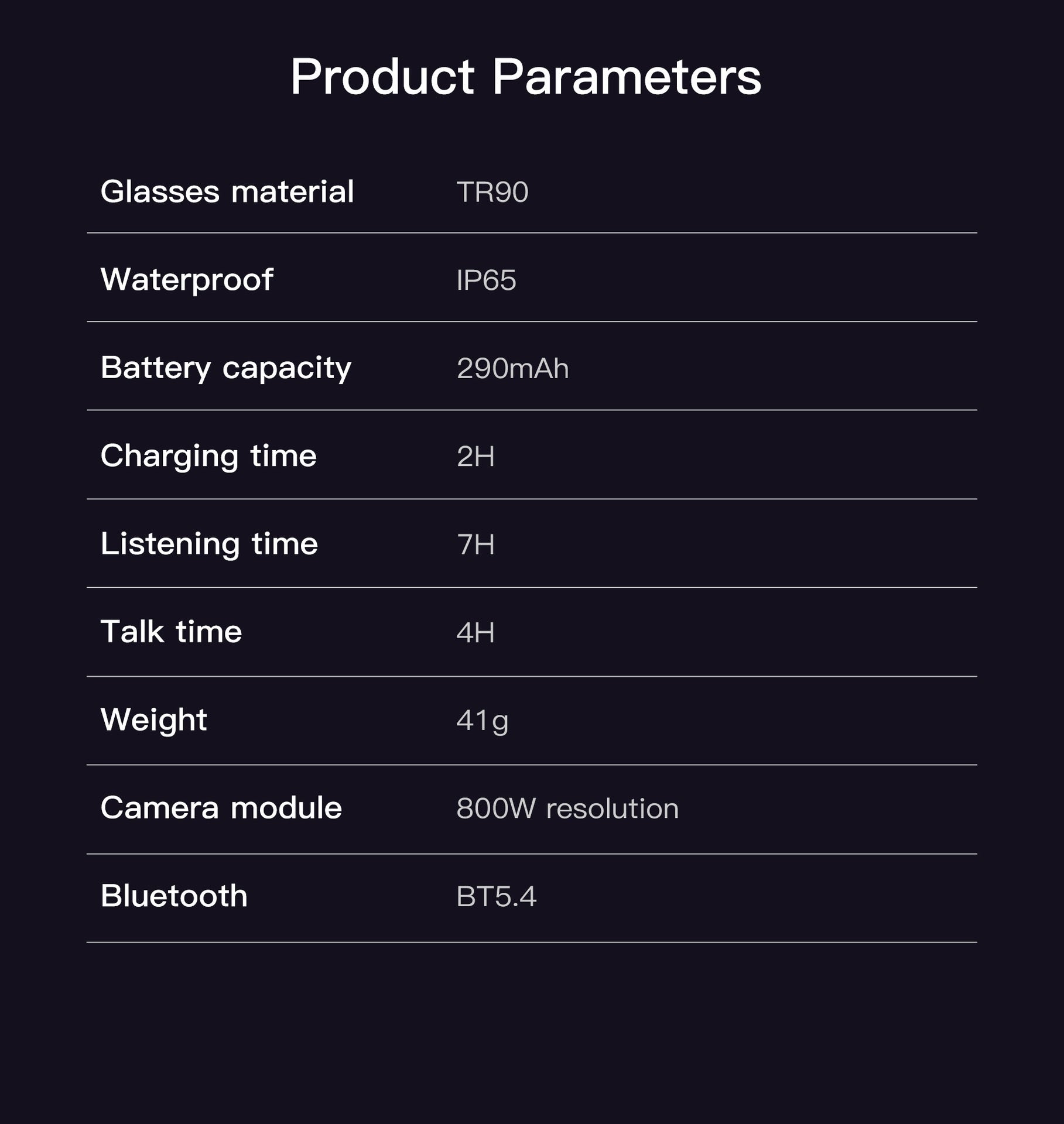 Smart Glasses 800MP