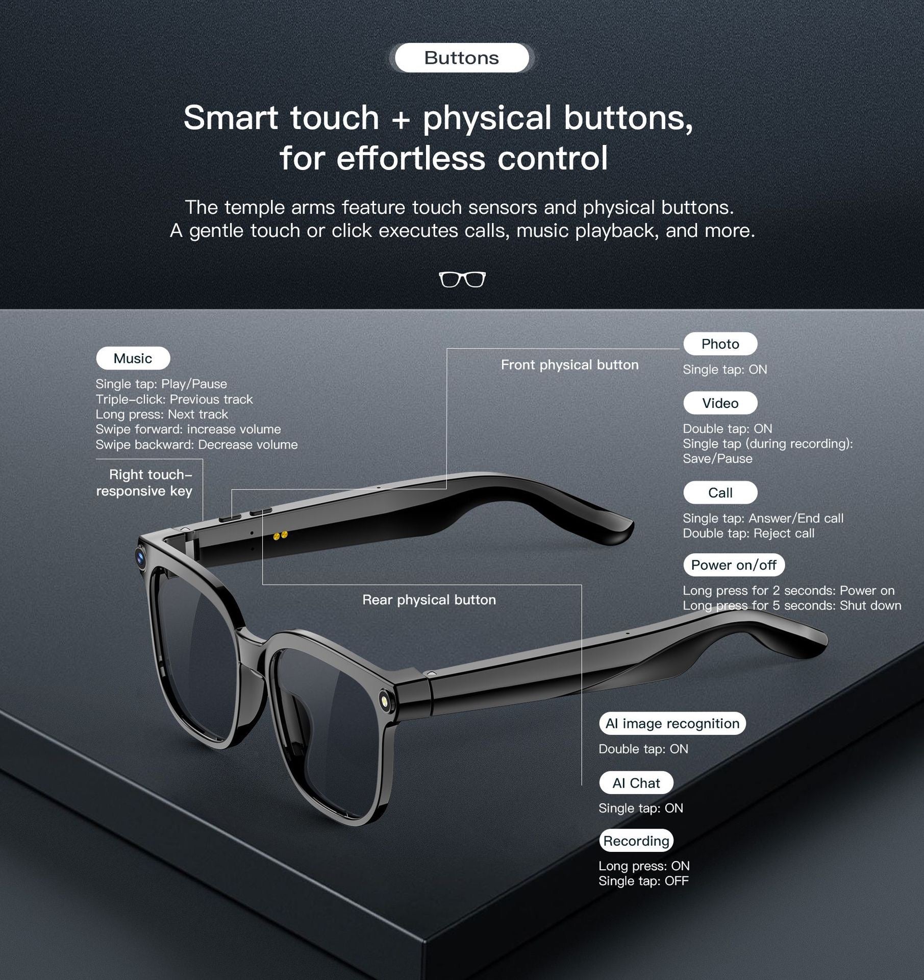 Smart Glasses 800MP