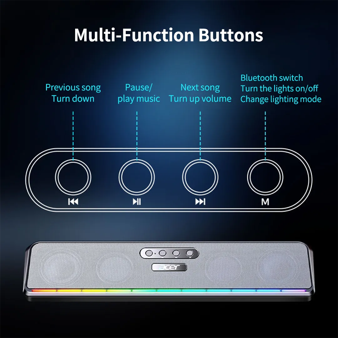 Acer OSK120 Bluetooth Desktop Speaker Soundbar