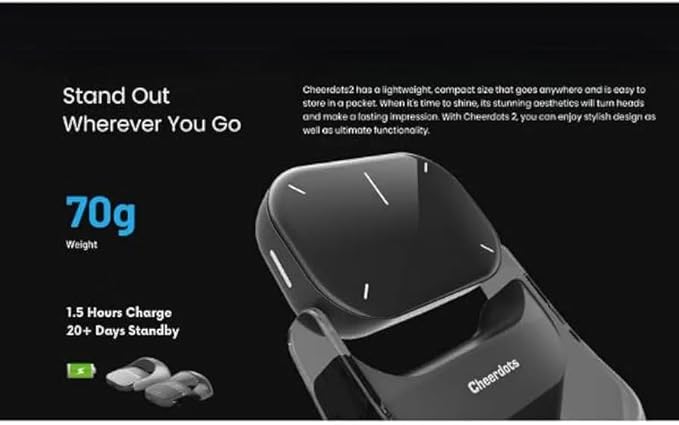 Cheerdots 2 Wireless Rechargeable Air Mouse with Voice Recorder