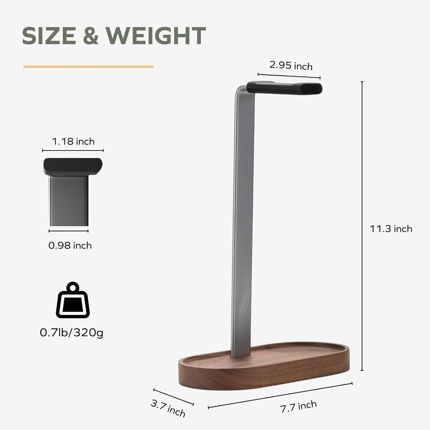 Wood Headphone Stand