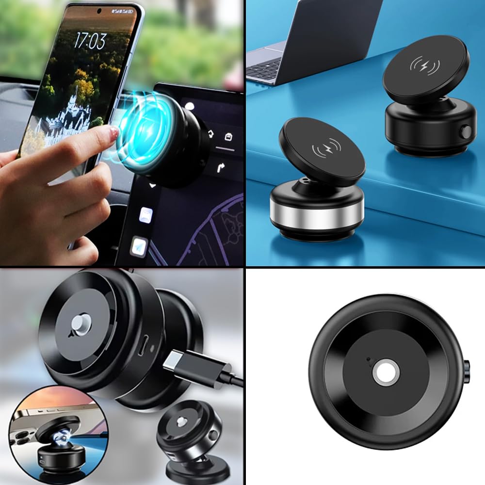 2-in-1 Car Phone Holder with Wireless Charger