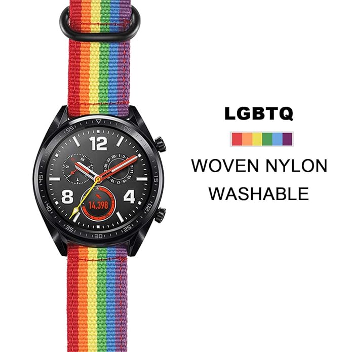 Rainbow Pride Nylon Watch Strap