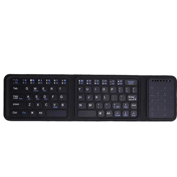 Foldable Wireless Keyboard with Touchpad