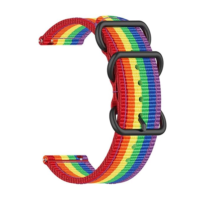 Rainbow Pride Nylon Watch Strap