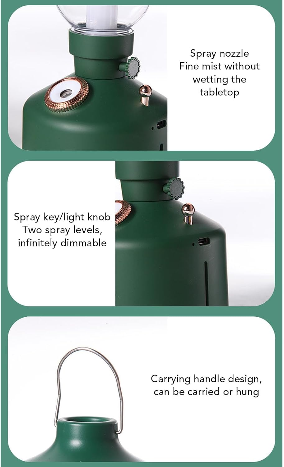 Kerosene Lamp Style Humidifier with Night Light