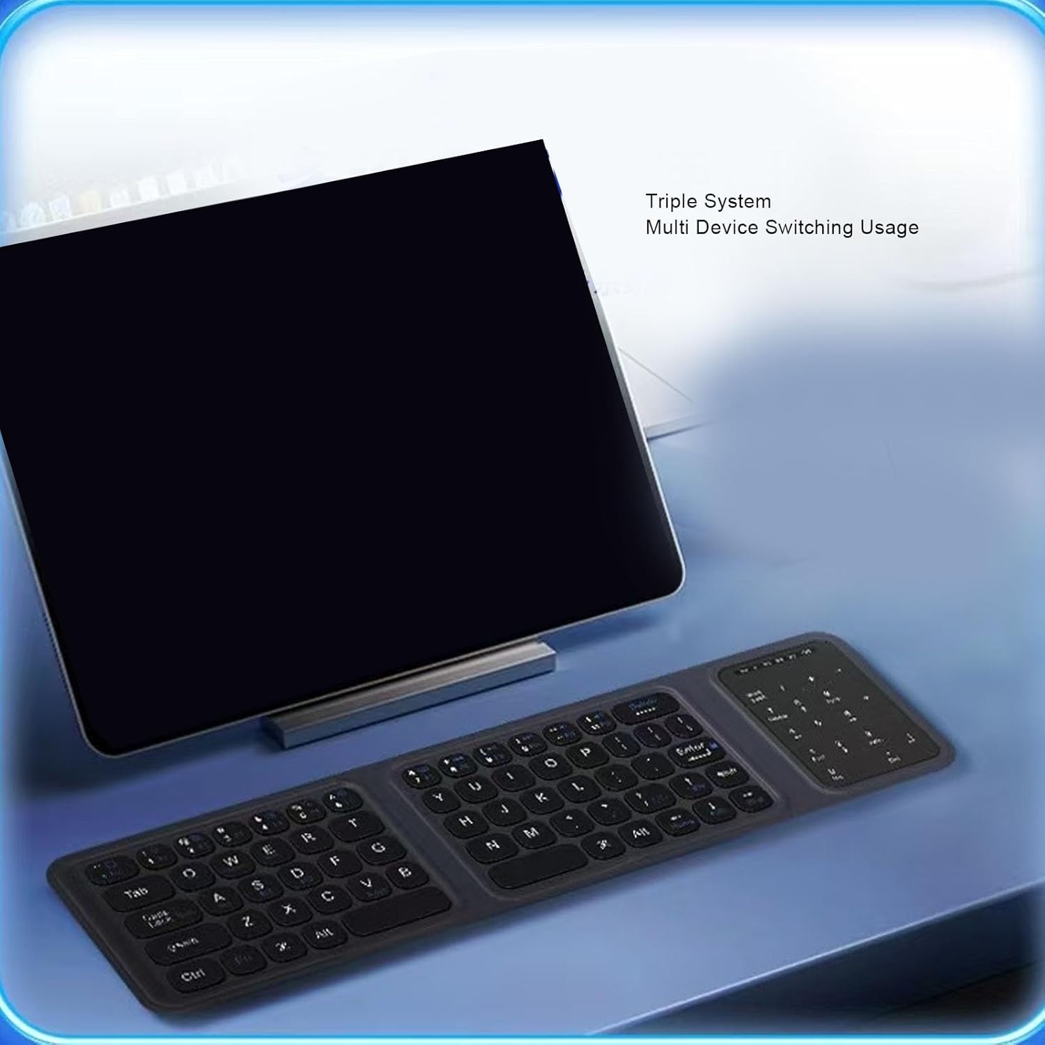 Foldable Wireless Keyboard with Touchpad