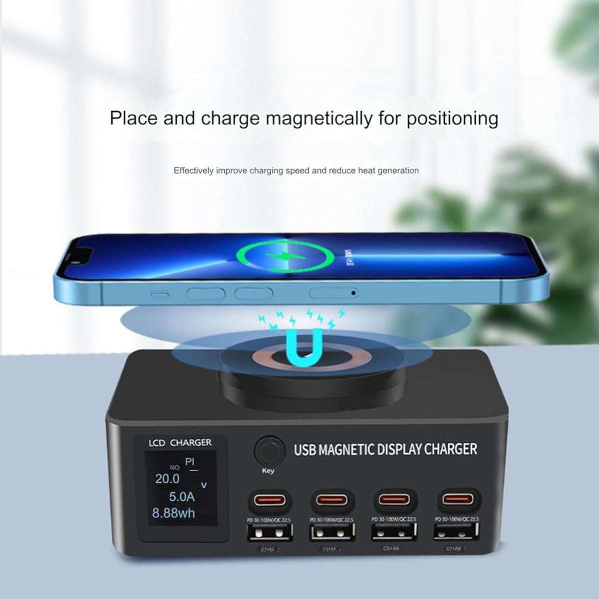 9-in-1 140W Multi USB-C Fast Charging Station with Wireless Charger
