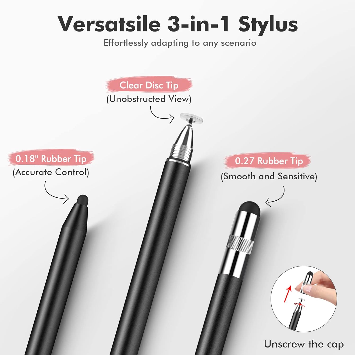 2-in-1 High Precision Stylus Pen