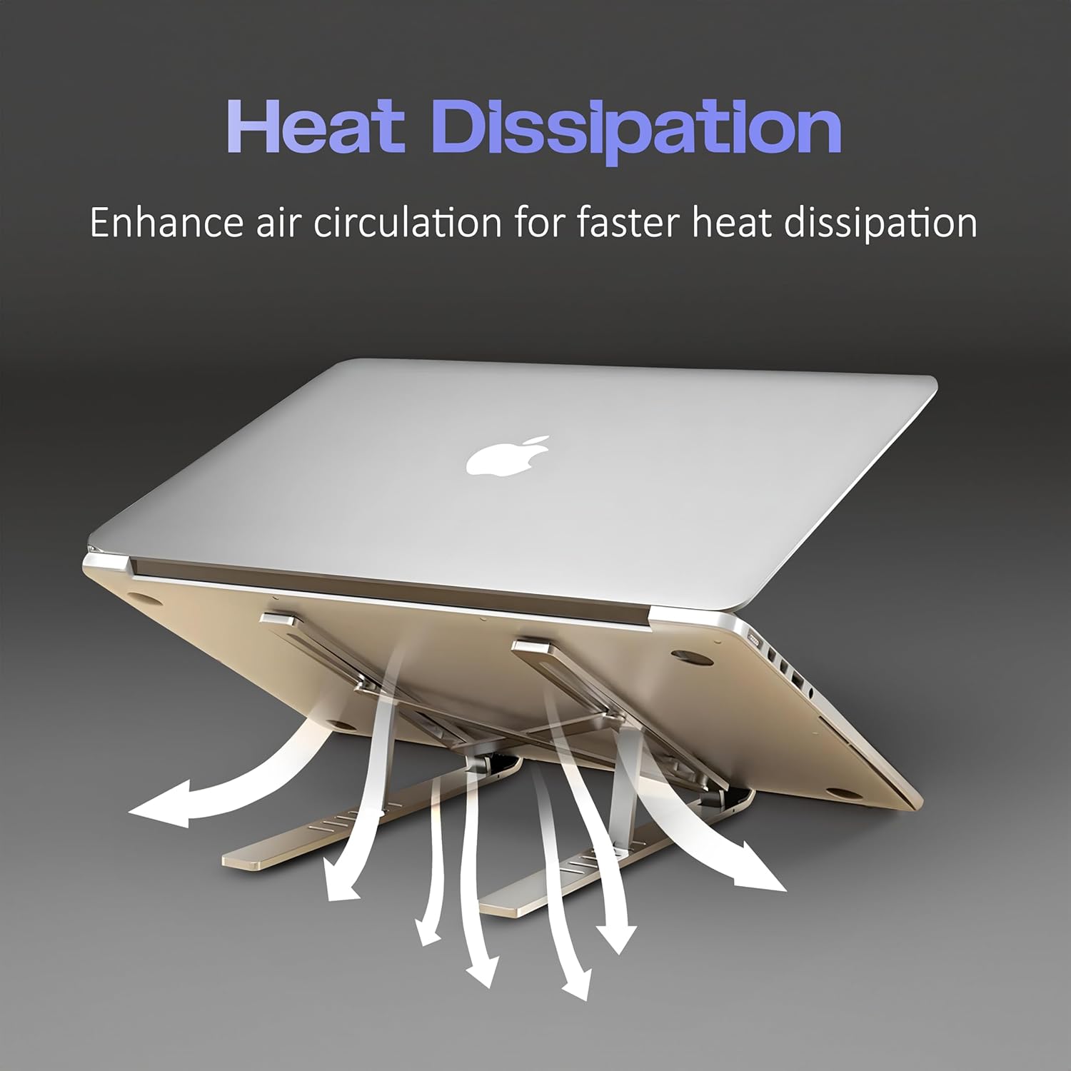 Adjustable Aluminum Ergonomic Foldable Portable Tabletop Laptop Stand