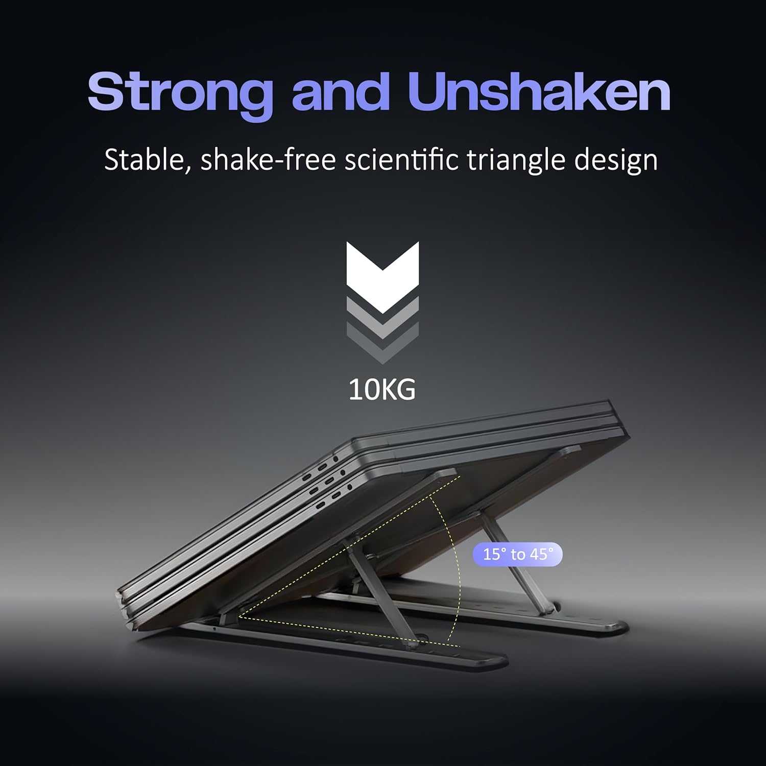 Adjustable Aluminum Ergonomic Foldable Portable Tabletop Laptop Stand