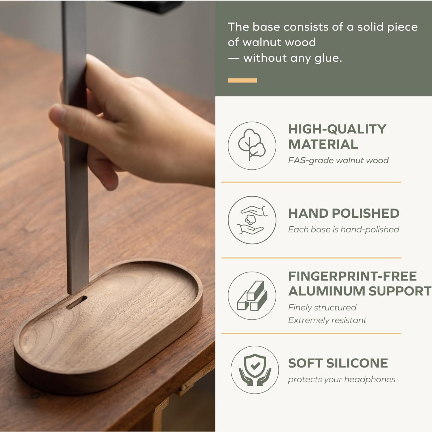 Wood Headphone Stand