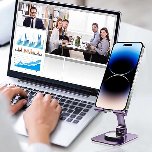 W02 Metal Rotating Foldable Phone & Tablet Stand