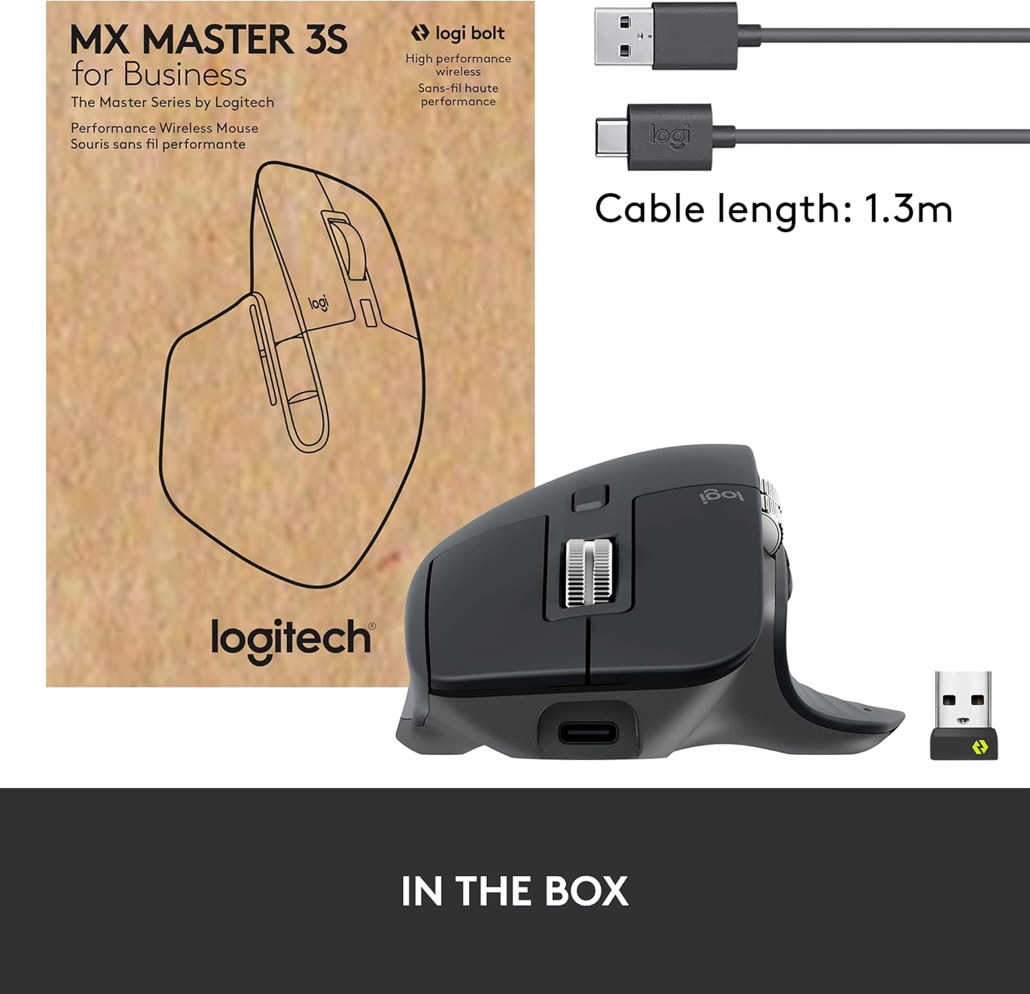 Logitech MX Master 3S for Business Wireless Rechargeable Mouse