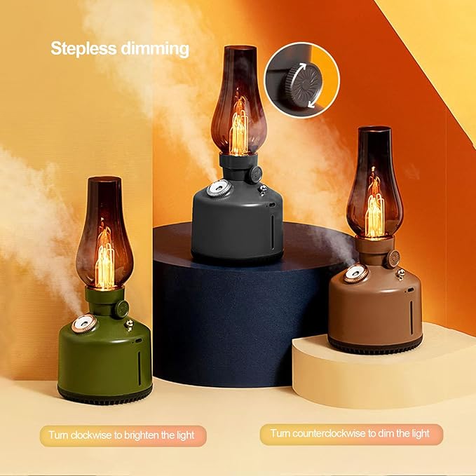 Kerosene Lamp Humidifier 260ml – Cool Mist Diffuser