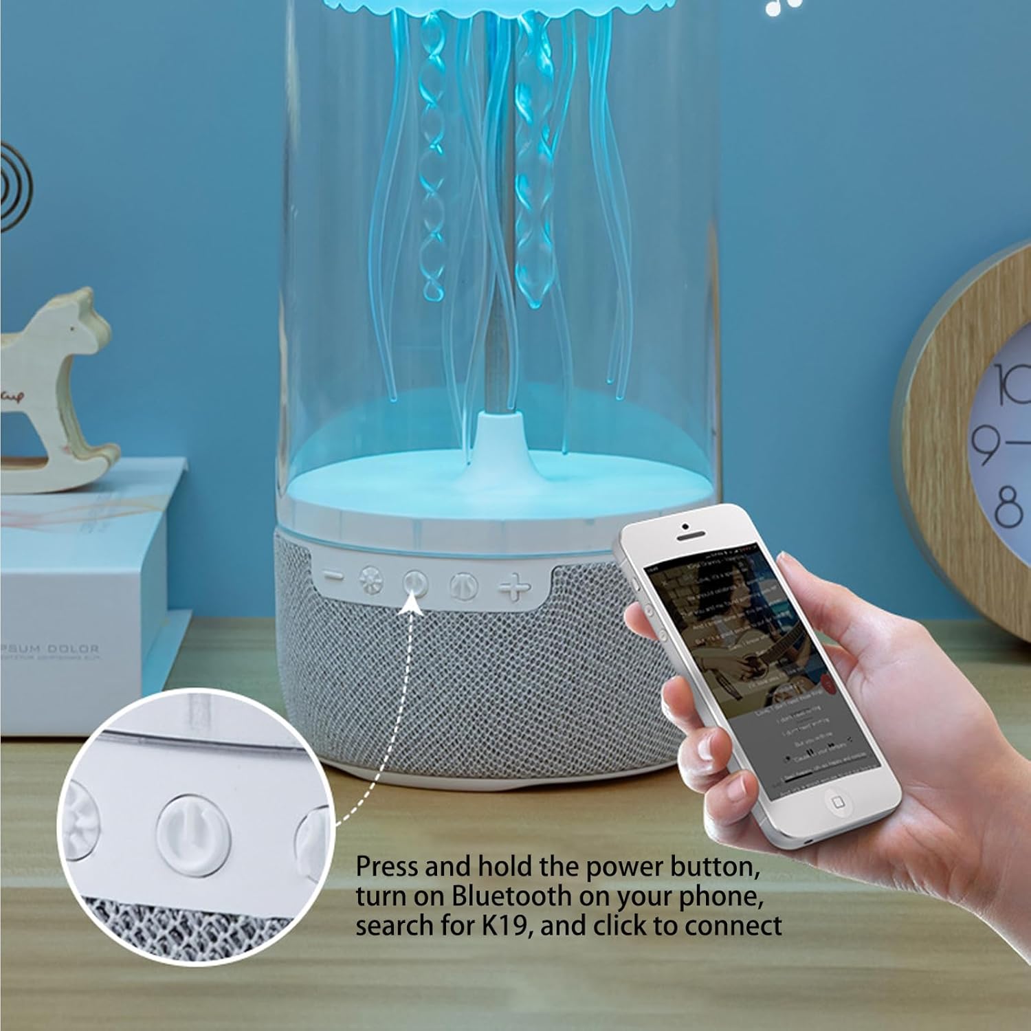 Jellyfish Bluetooth Speaker with LED Lamp MAX113