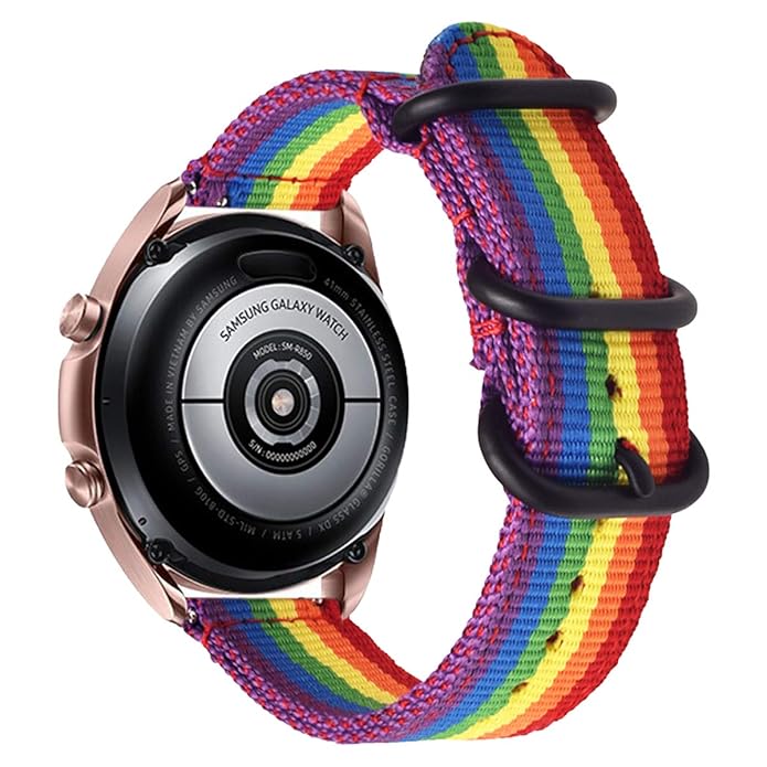 Rainbow Pride Nylon Watch Strap