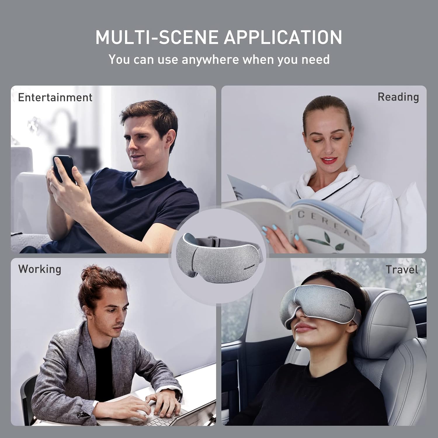 E1 Electric Eye Massager with Heat and Bluetooth Music