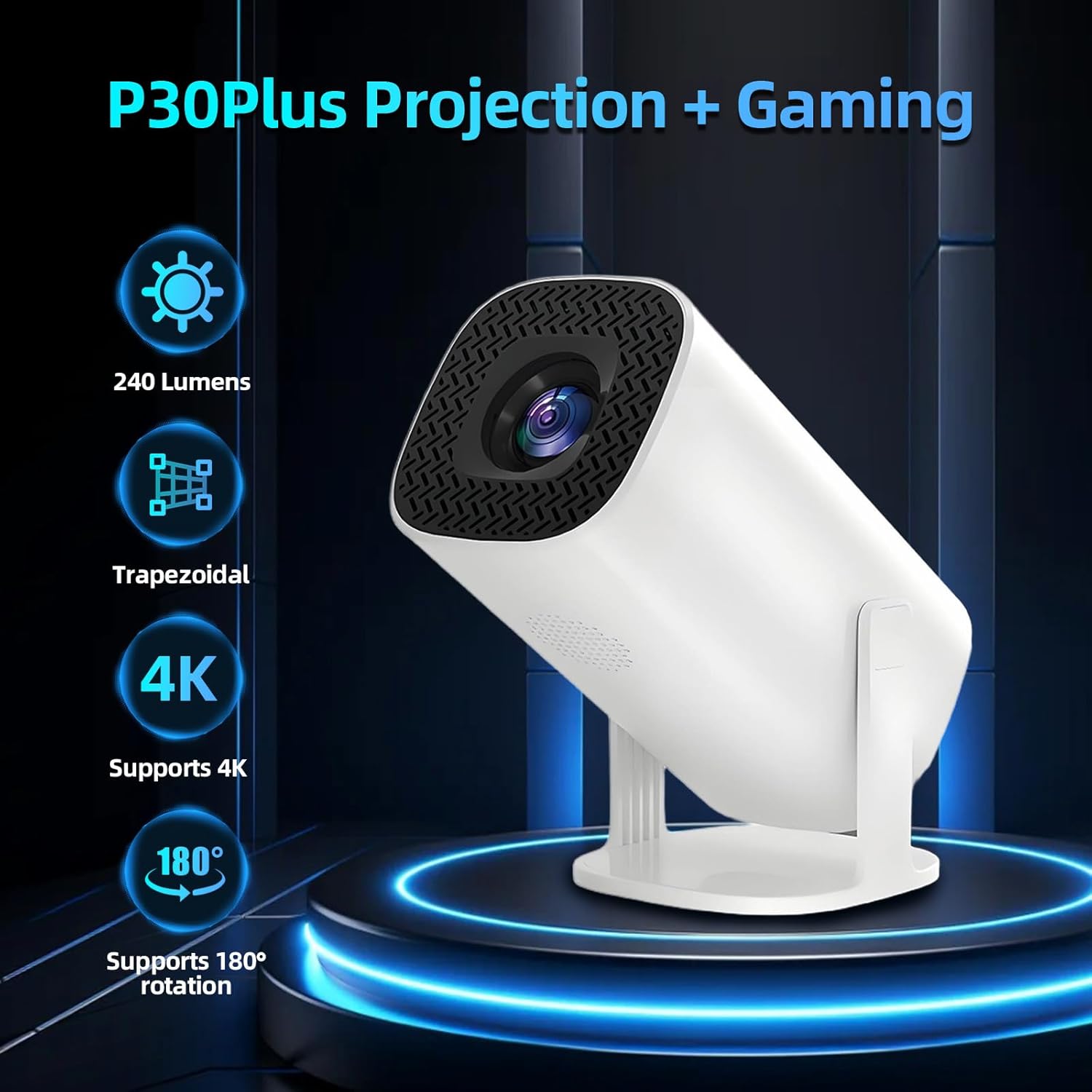 P30 Plus 4K Projector Game Console