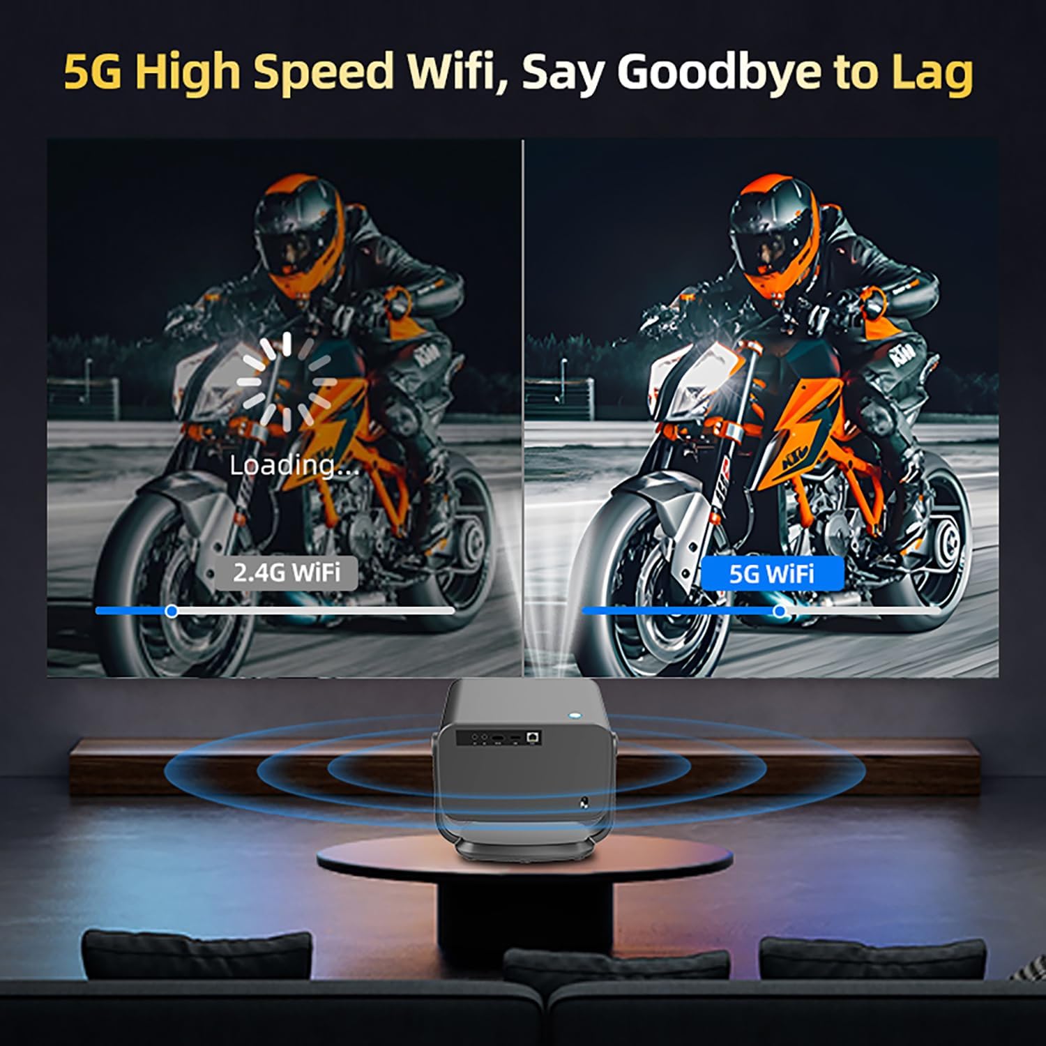 P20 Pro Smart Full HD Projector with WiFi 6 & Bluetooth