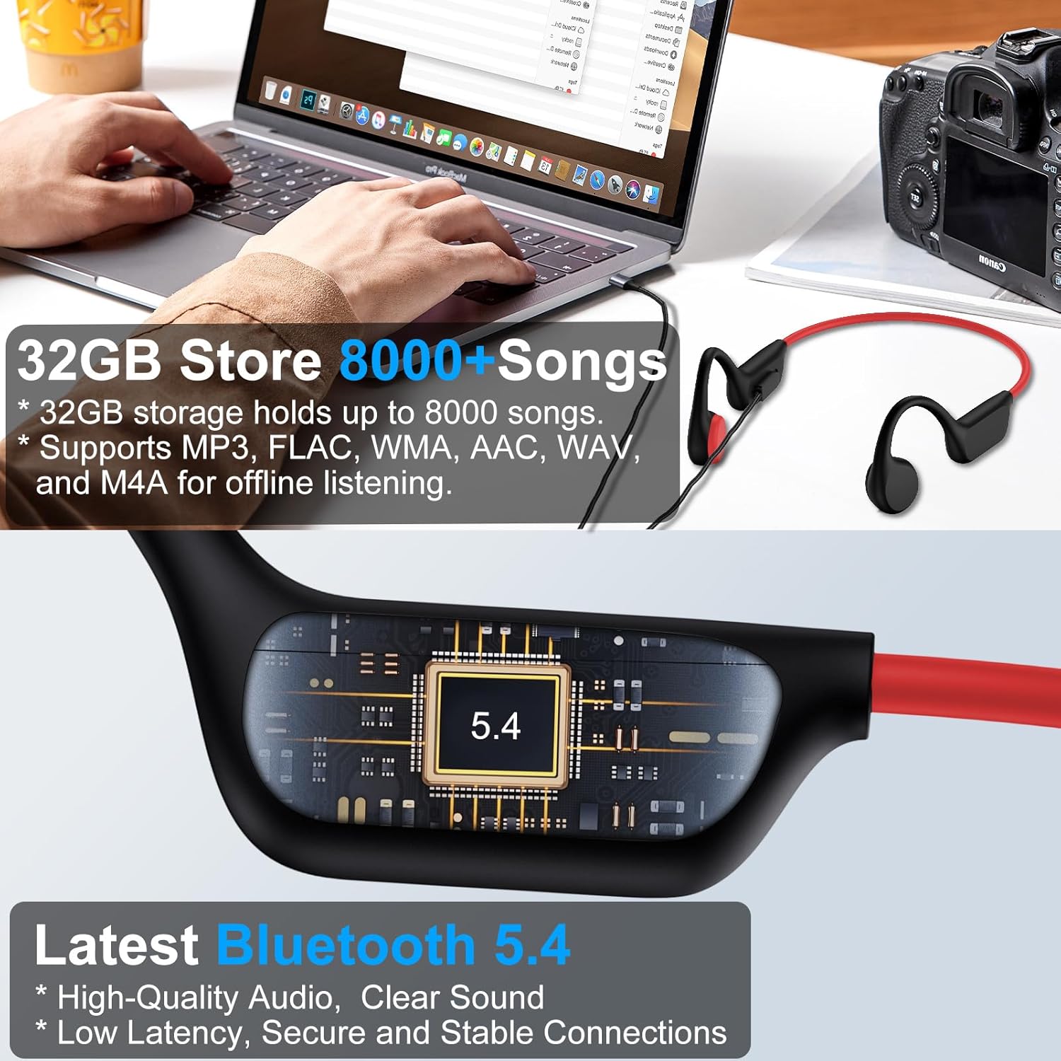 Bone Conduction Swimming Wireless Headphones