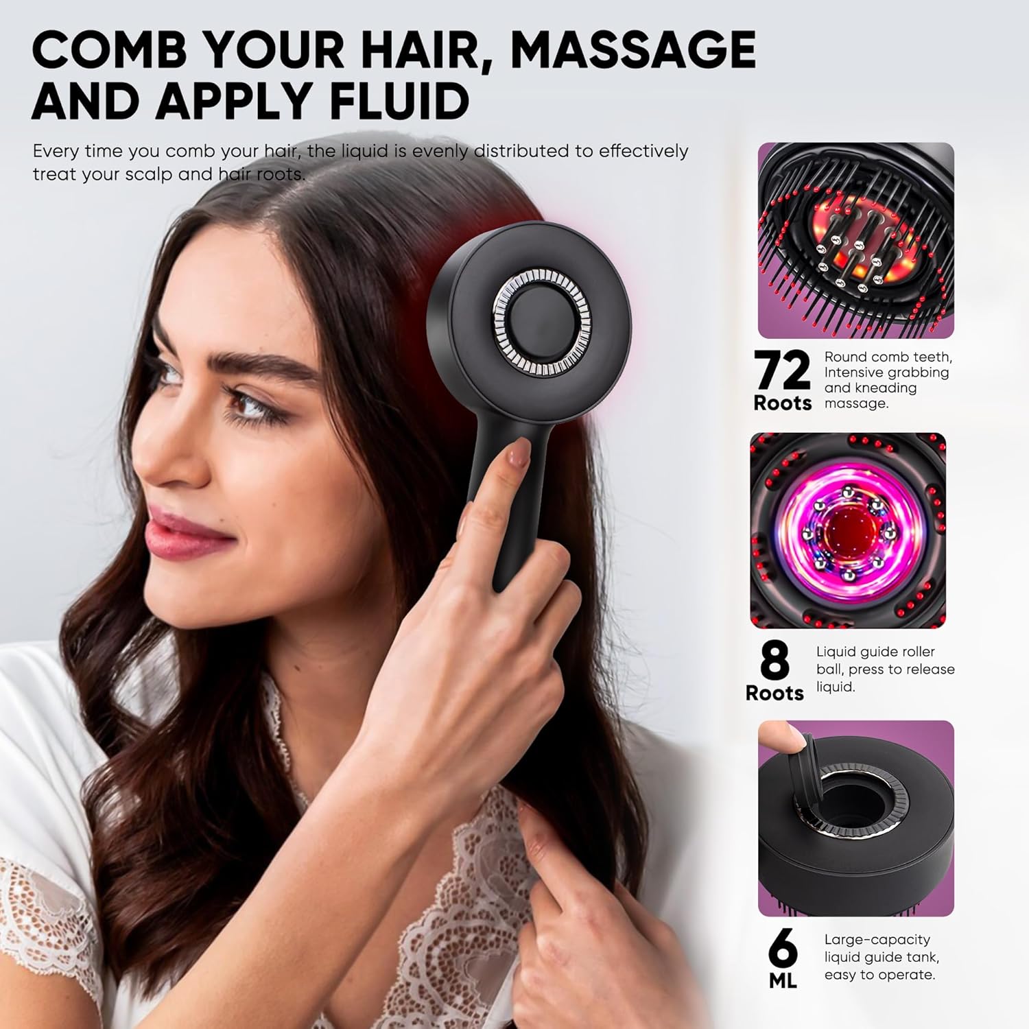 3 in 1 Electric Scalp Massager & Hair Oil Applicator
