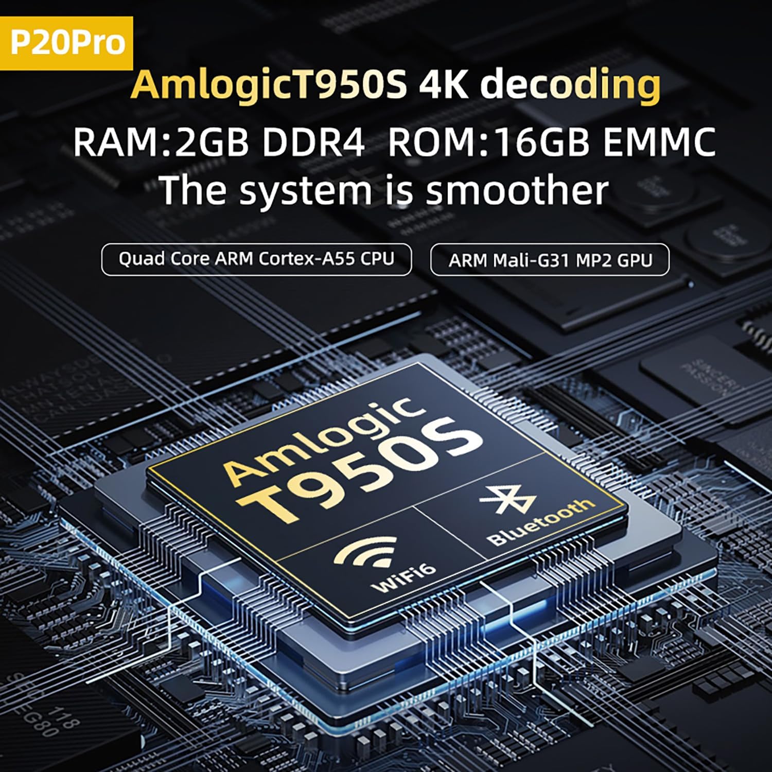 P20 Pro Smart Full HD Projector with WiFi 6 & Bluetooth