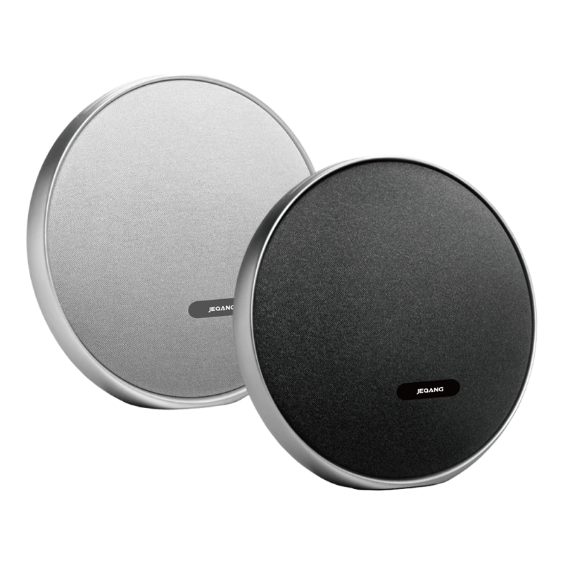 Round Bluetooth Speaker with TF AUX FM Mode Colorful LED Lights IPX4 Waterproof