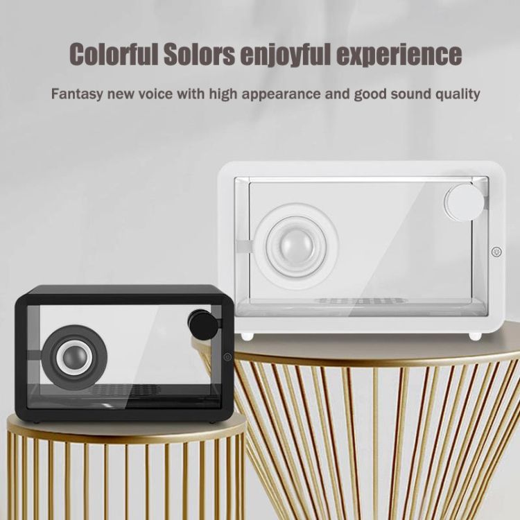 M8 Transparent Wireless Speaker Subwoofer with Ambient Light Bluetooth 5.1
