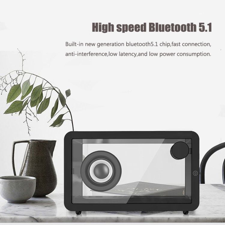 M8 Transparent Wireless Speaker Subwoofer with Ambient Light Bluetooth 5.1