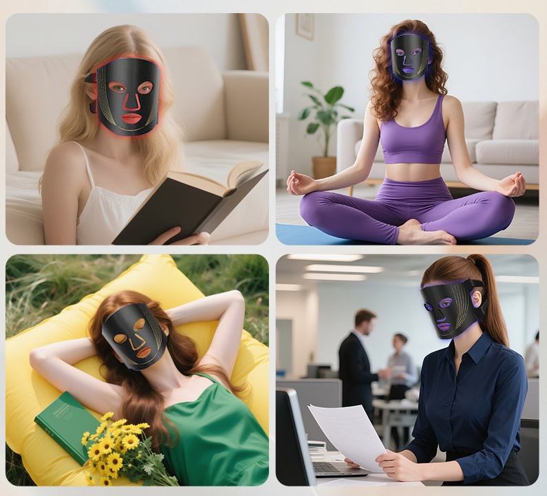 Silicone LED Photon Therapy Standing Face Mask