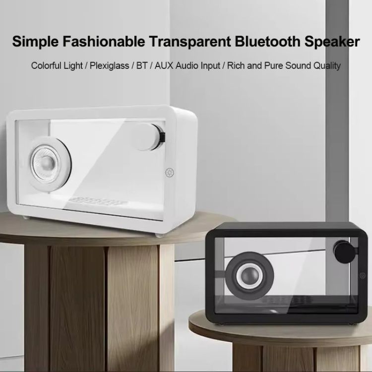 M8 Transparent Wireless Speaker Subwoofer with Ambient Light Bluetooth 5.1
