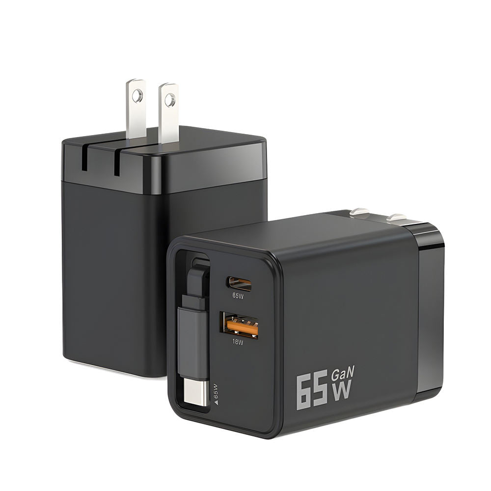 65W Retractable Wall Charger
