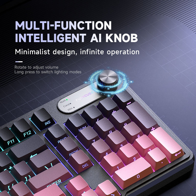 Furycube IP98 98-Key Waterproof RGB Backlit Membrane Keyboard