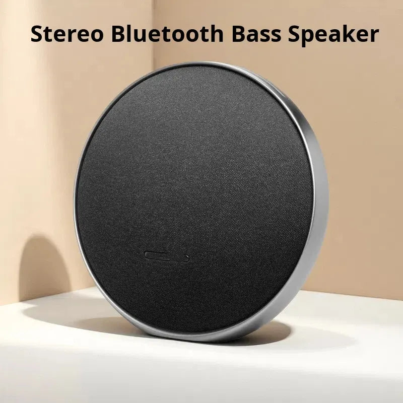 Round Bluetooth Speaker with TF AUX FM Mode Colorful LED Lights IPX4 Waterproof
