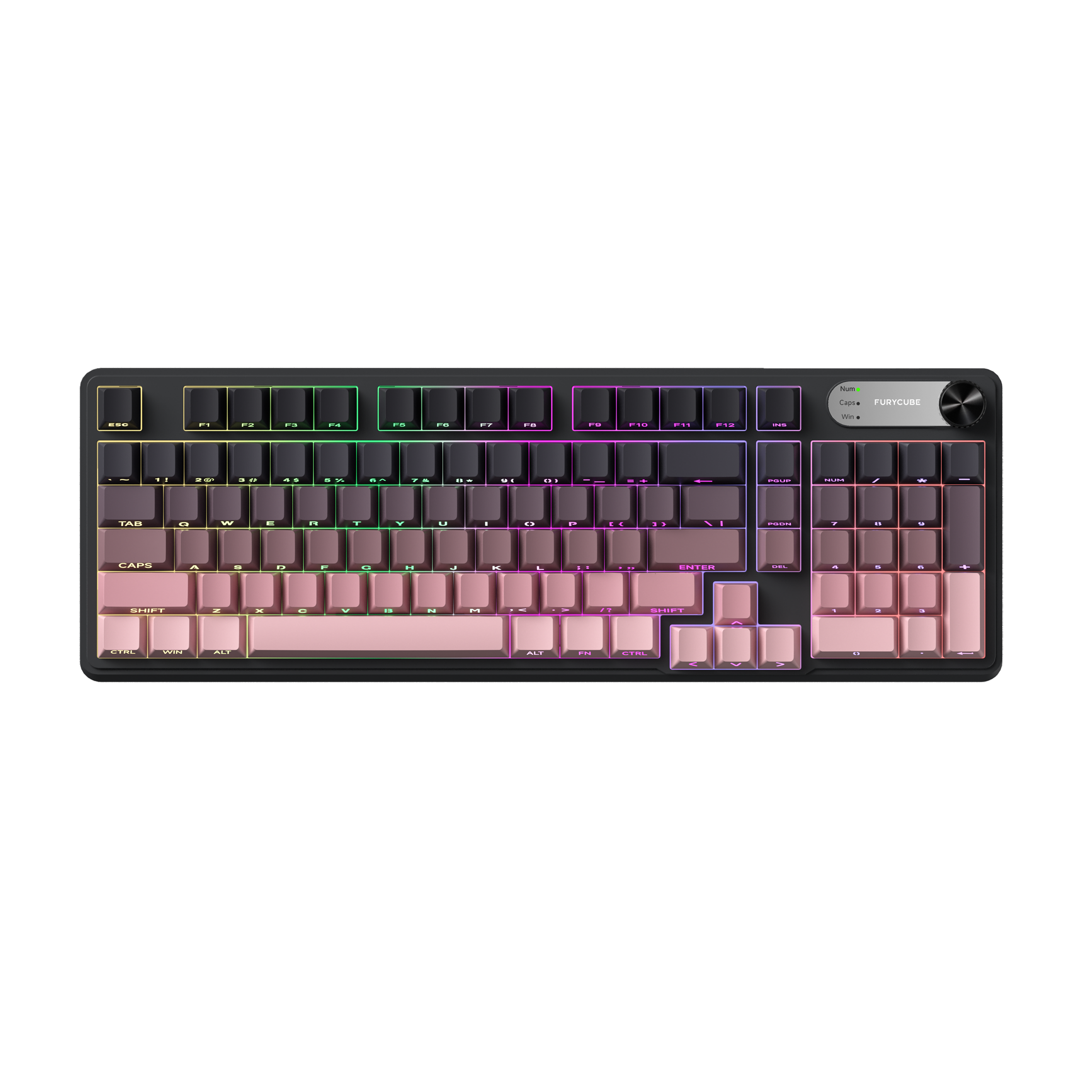 Furycube IP98 98-Key Waterproof RGB Backlit Membrane Keyboard