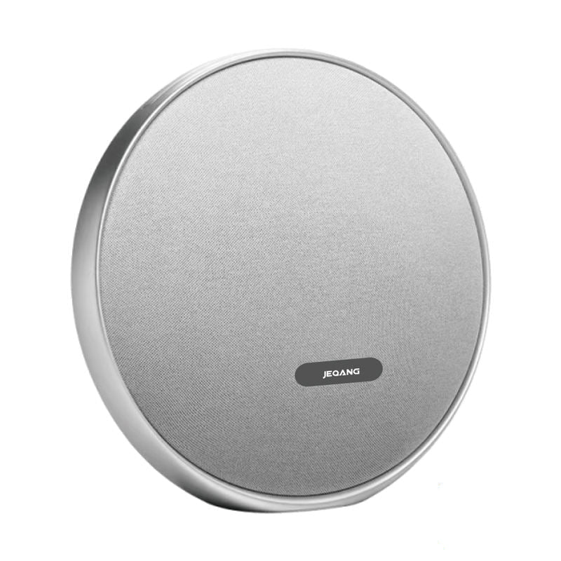 Round Bluetooth Speaker with TF AUX FM Mode Colorful LED Lights IPX4 Waterproof