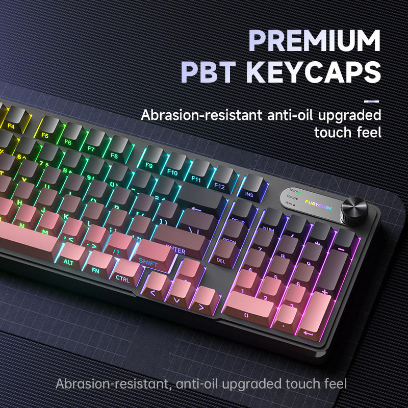 Furycube IP98 98-Key Waterproof RGB Backlit Membrane Keyboard