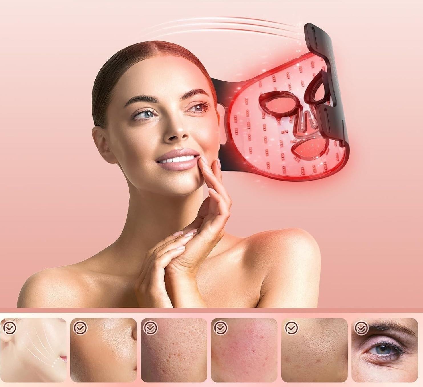 Silicone LED Photon Therapy Standing Face Mask