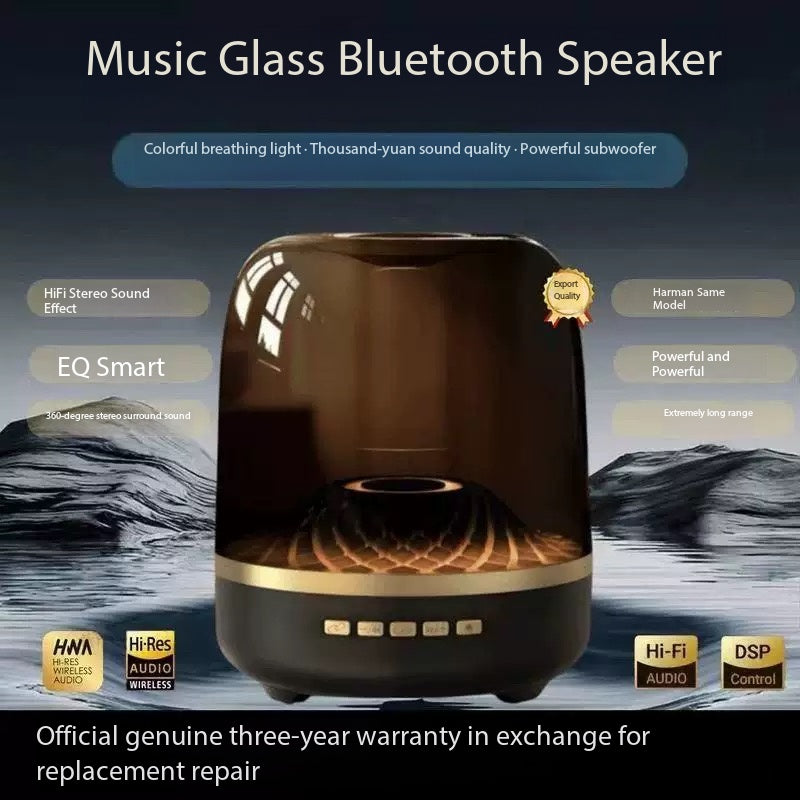 Big Diamond Smart Glass LED Wireless Bluetooth Speaker with RGB Lamp
