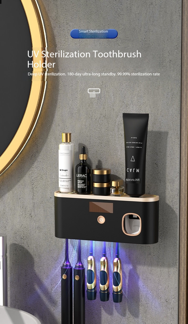 Smart UV Sterilization Toothbrush Holder – Wall Mounted