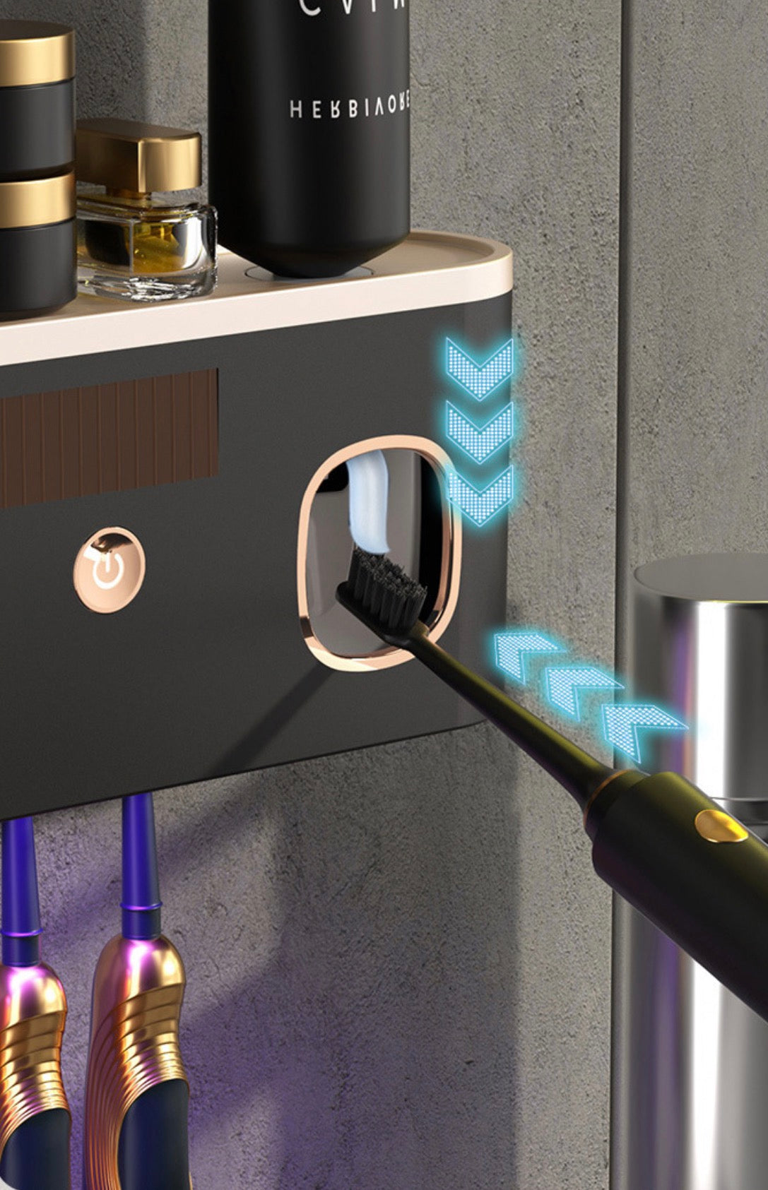 Smart UV Sterilization Toothbrush Holder – Wall Mounted