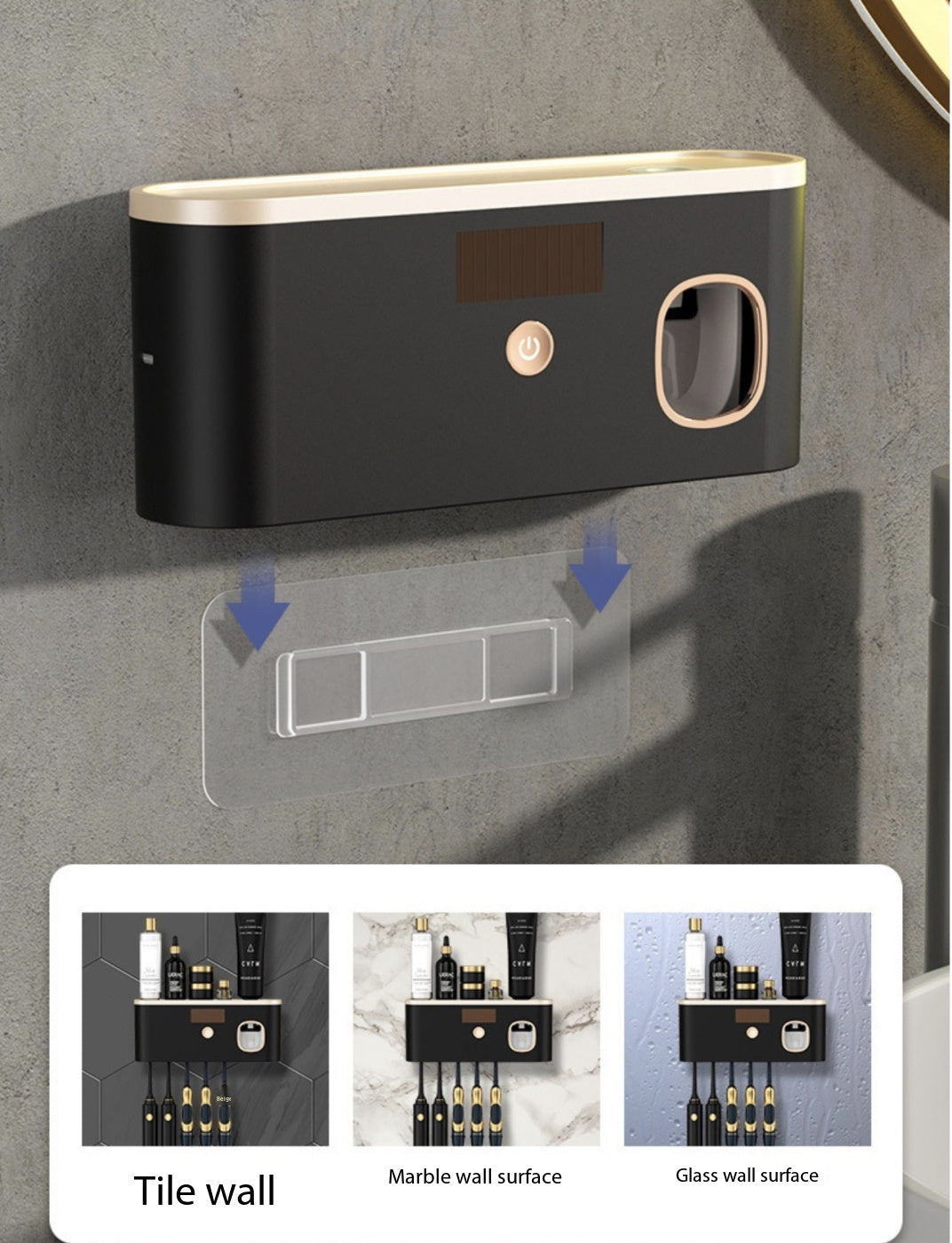 Smart UV Sterilization Toothbrush Holder – Wall Mounted