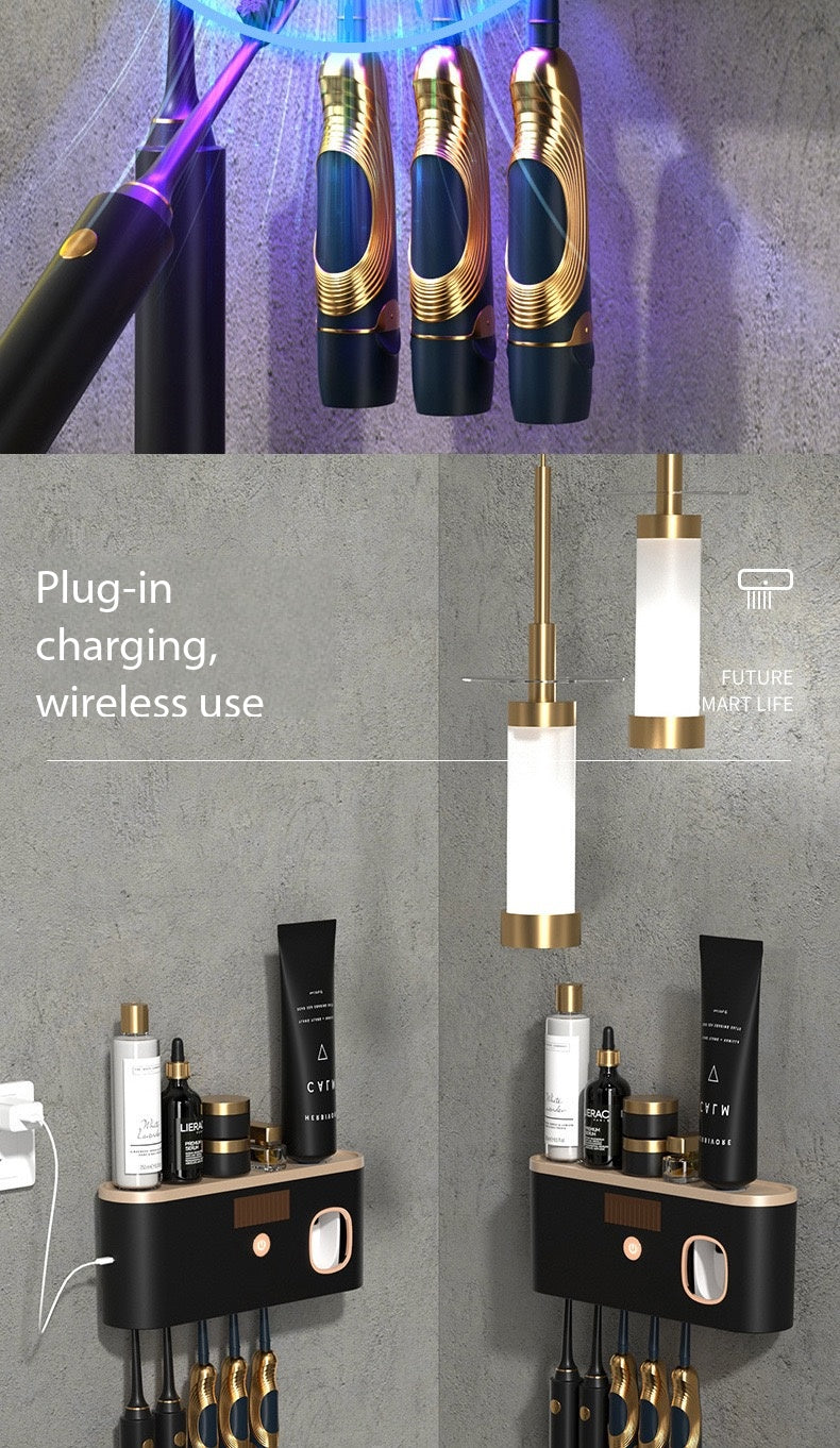 Smart UV Sterilization Toothbrush Holder – Wall Mounted