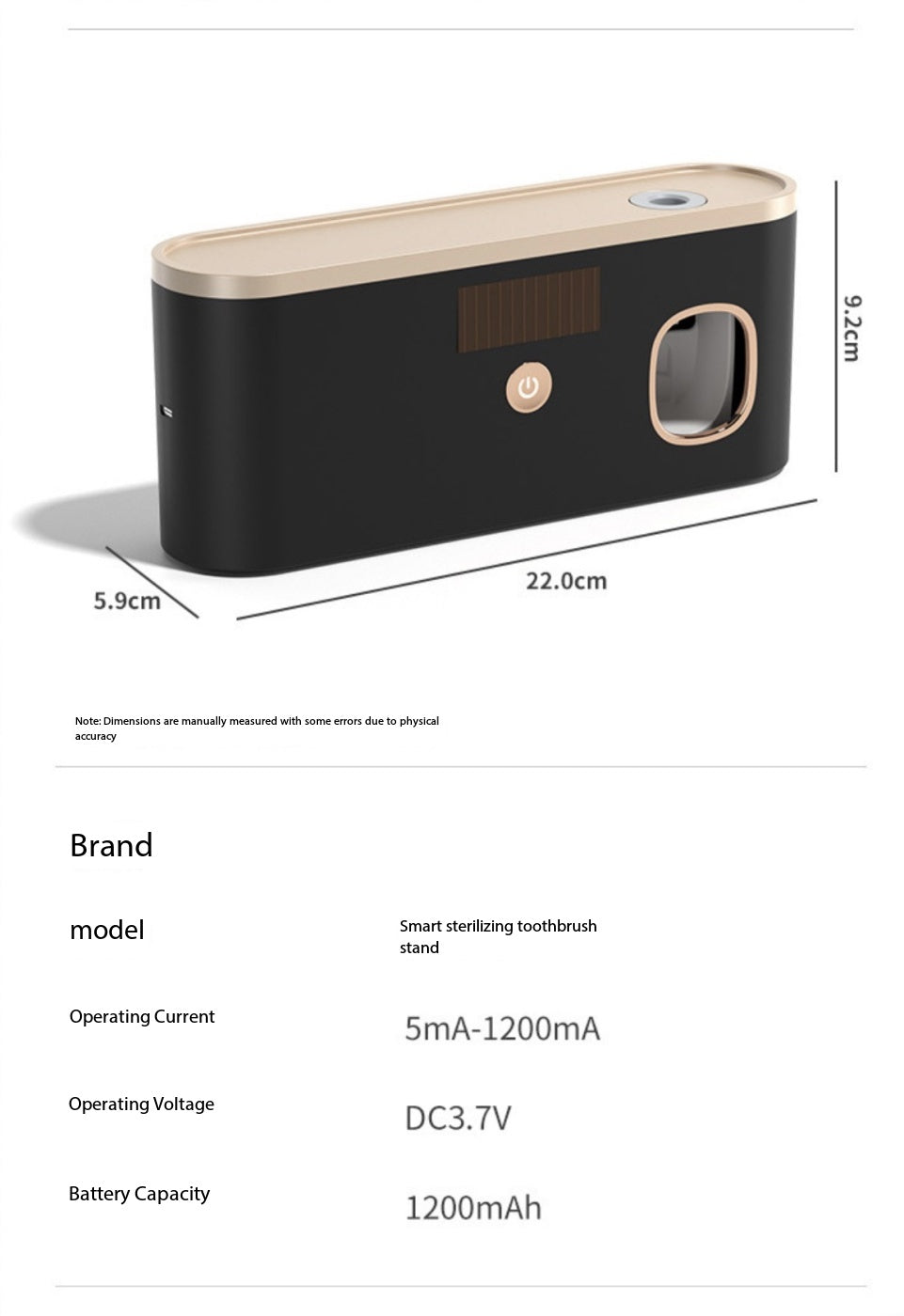 Smart UV Sterilization Toothbrush Holder – Wall Mounted