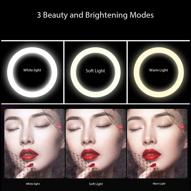 Dual / Triple Phone Live Streaming Stand with Ring Fill Light