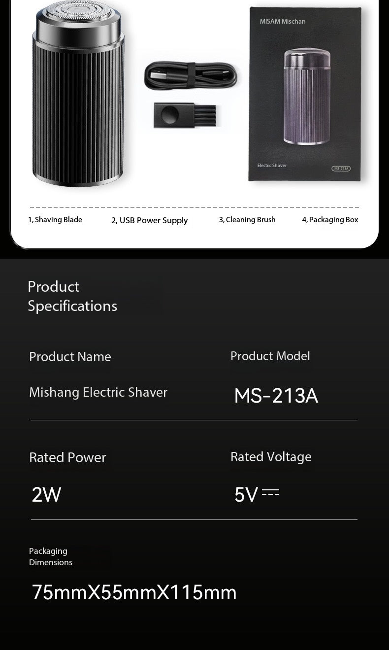 Mishang Electric Shaver MS-213A – Portable Waterproof Beard Shaver