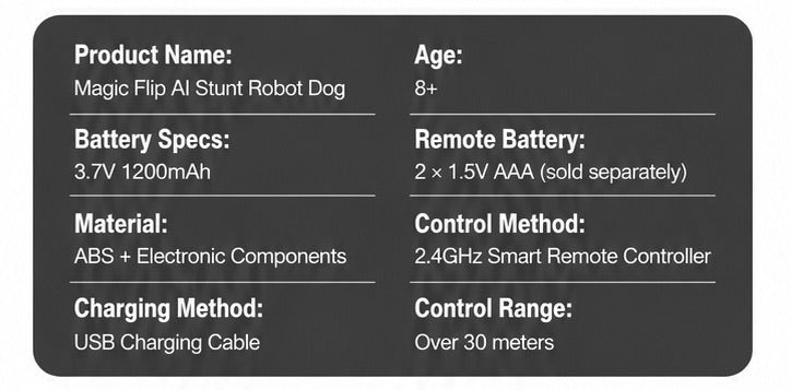 Magic Flip Al Stunt Robot Dog